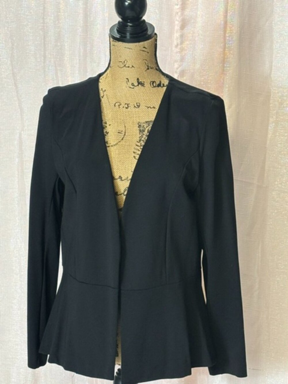 Eloquii Black (Back Tie) Feminine Casual Blazer